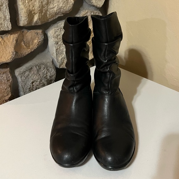 DANSKO Devin Black Leather Slouch Boots Size 39 - Picture 5 of 11